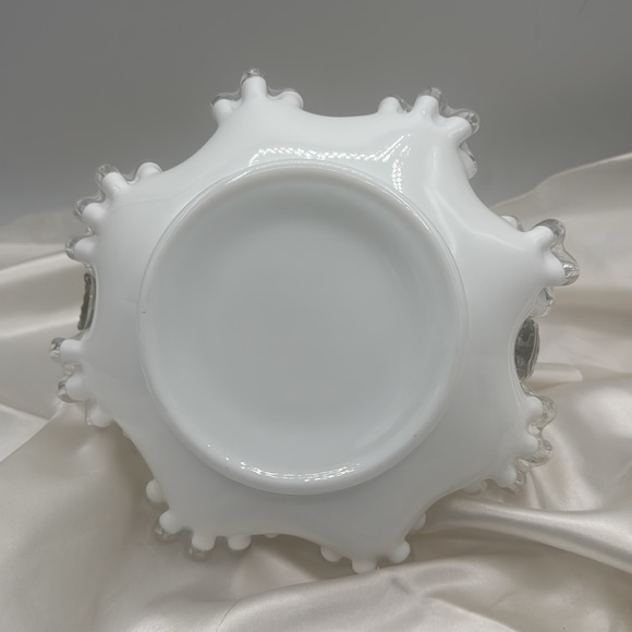 Fenton silver crest hand painted violets in the snow basket. - Picture 5 of 6